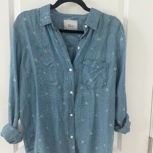 Rails Ingrid Indigo Polka Dots Chambray Shirt